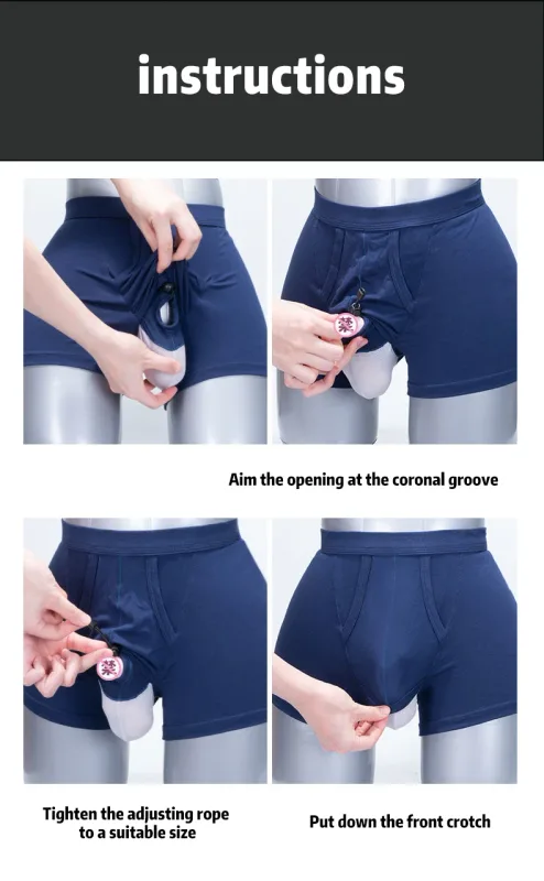Man Breathable Underwear Penis Pouch Open Hole Boxer Sexy Comfortable Soft Underpants Lingerie Prolong Sex Time Improve Briefs