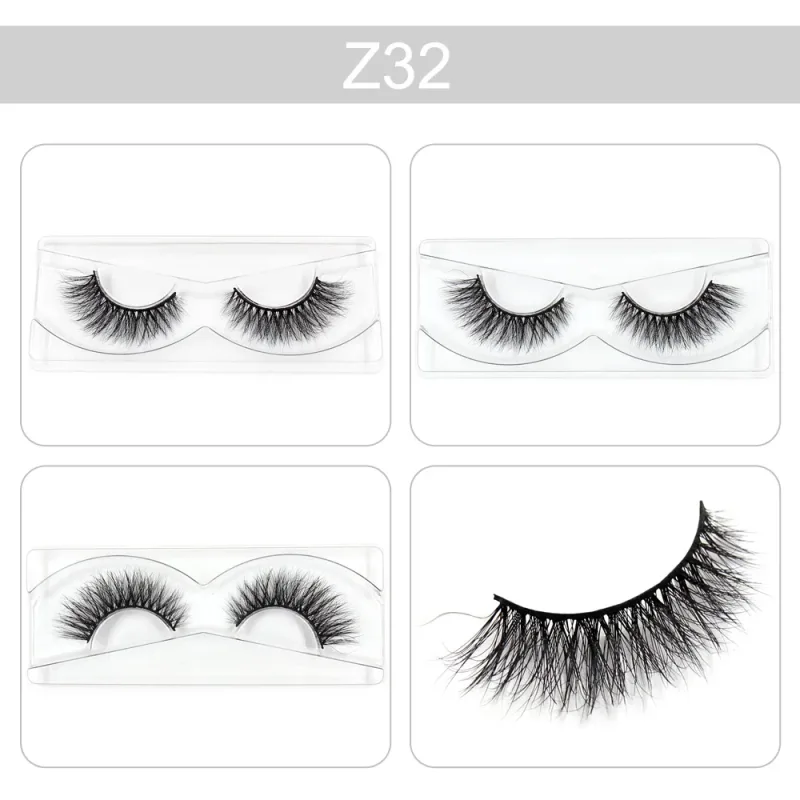 Makeup Lashes 3D Mink Eyelashes Wispy Volume False Lashes Dramatic Lash Natural Fuffy Lashes Full Finish Glamorous Eye — image 37