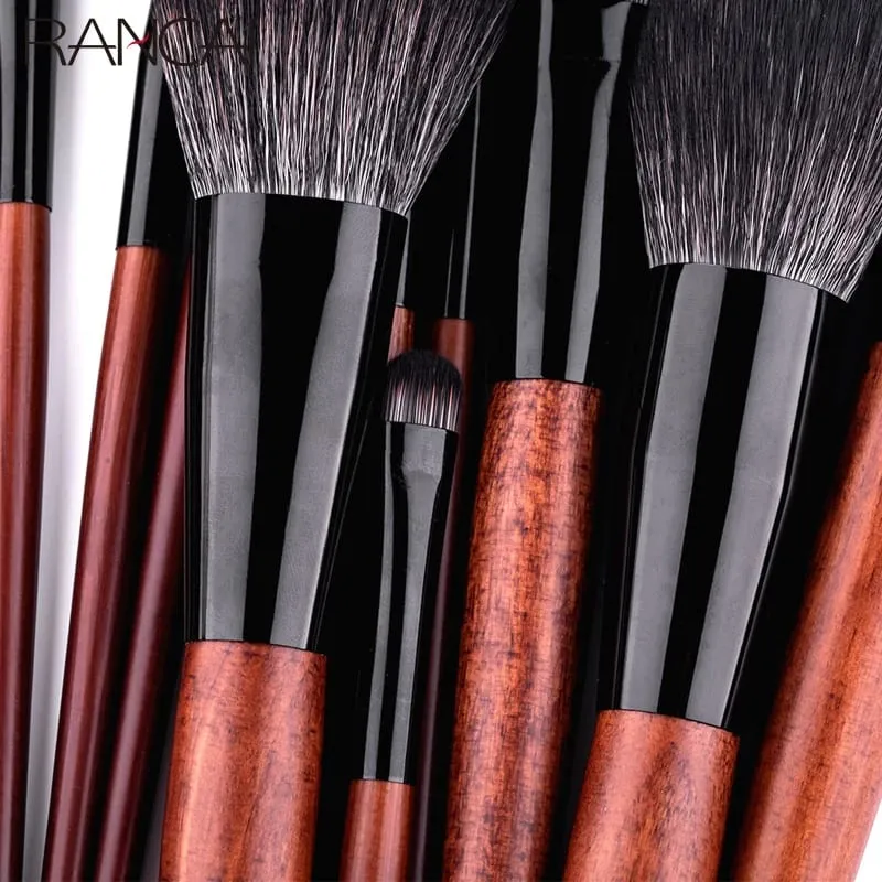 12pcs High Quality Makeup Brushes Set Foundation Powder Blush Eyeshadow Sponge Brush Soft Wool Fiber Hair Cosmetic Tools — image 5