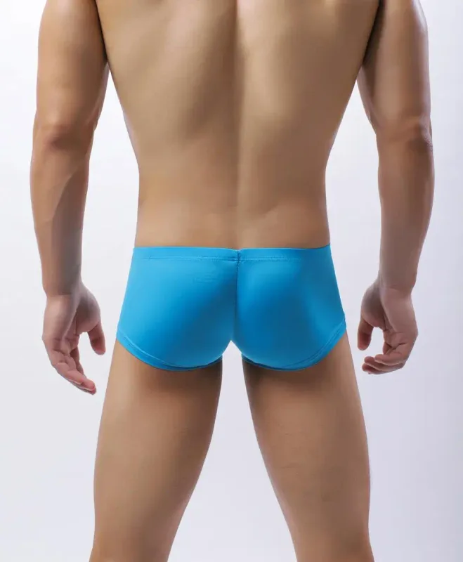 Sexy Men Underwear Boxers Solid Thin Ice Silk Panties Man Breathable Low Waist U Convex Pouch Underpants Male Cueca Calzoncillo — image 12
