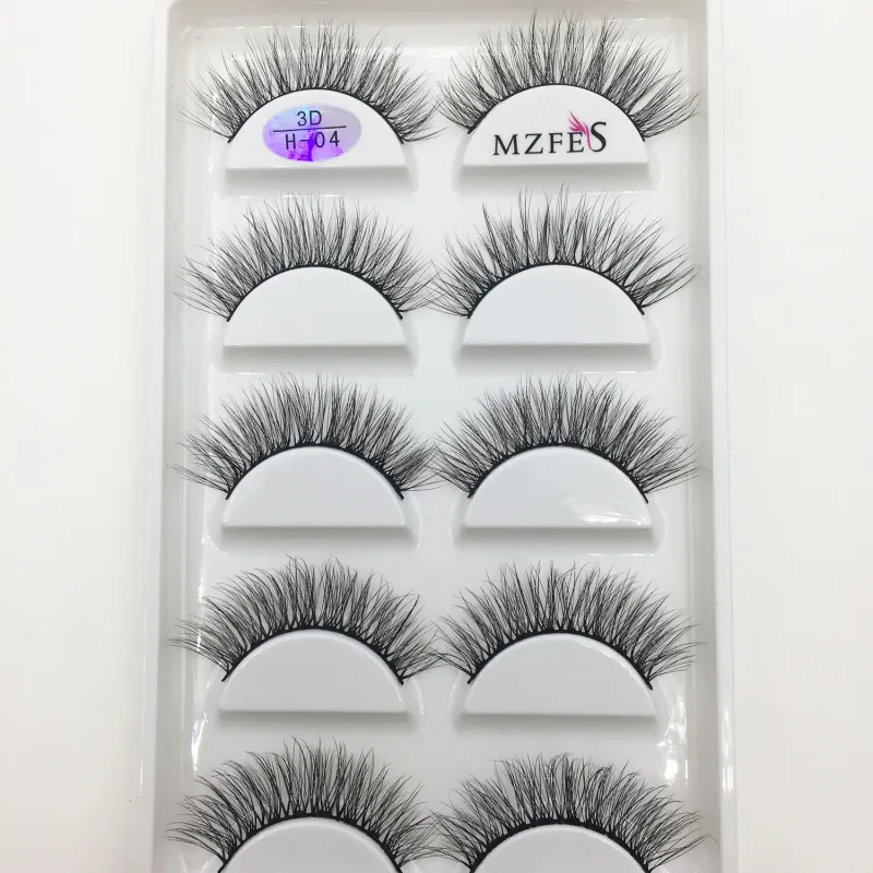 10/50 Boxes 3D Mink Eyelashes Natural Thick False Eye Lashes Mink Lashes Soft Fake Eyelash Wispy Makeup Cilios H13 Cat — image 3
