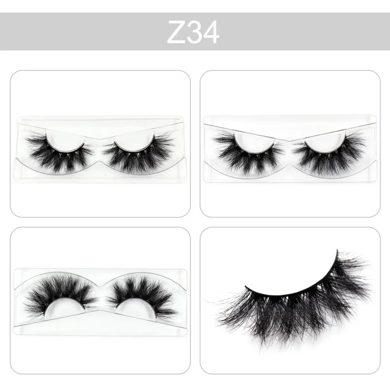 Makeup Lashes 3D Mink Eyelashes Wispy Volume False Lashes Dramatic Lash Natural Fuffy Lashes Full Finish Glamorous Eye — image 39