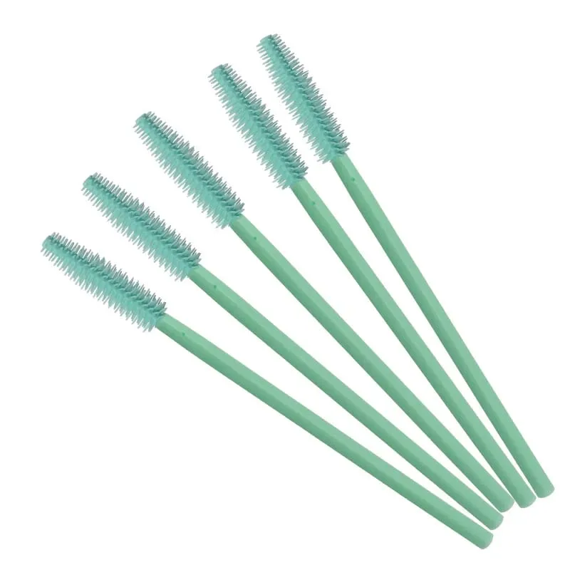 50 Pcs Silicone Eyelashes Brushes Disposable Mascara Wands Applicator Eye Lash Brush Eyelash Extension Makeup Tools
