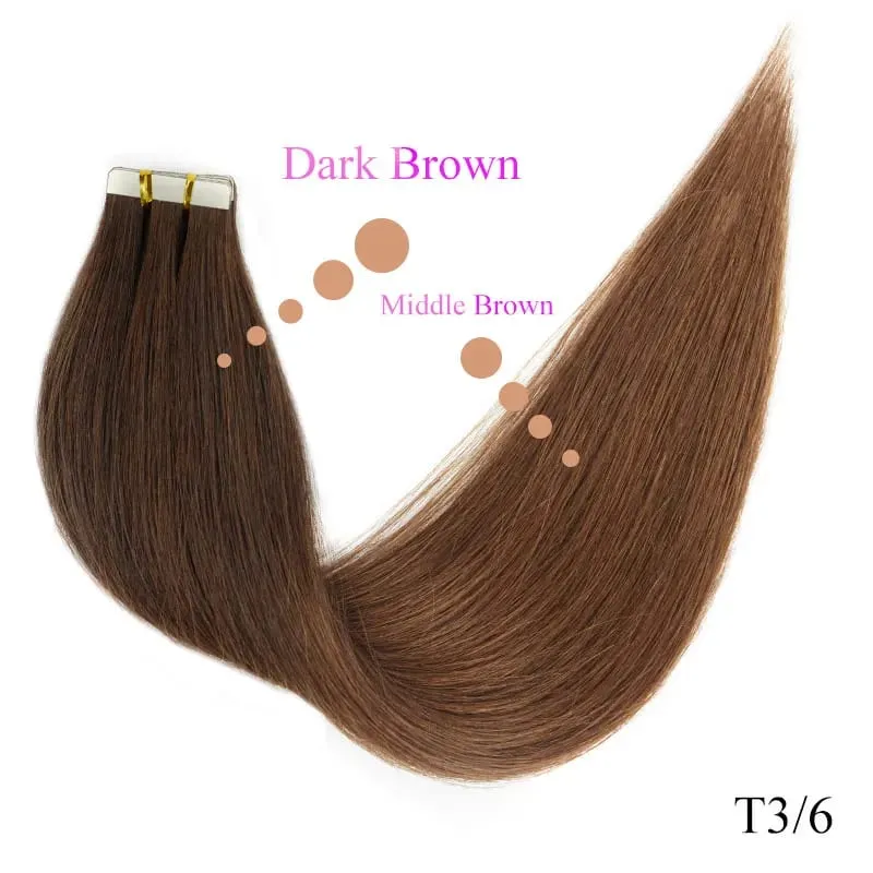 Veravicky cuivre rouge 50G ruban dans les Extensions de cheveux humains peau trame adhésif Invisible Machina Remy sans couture 100% vrais cheveux