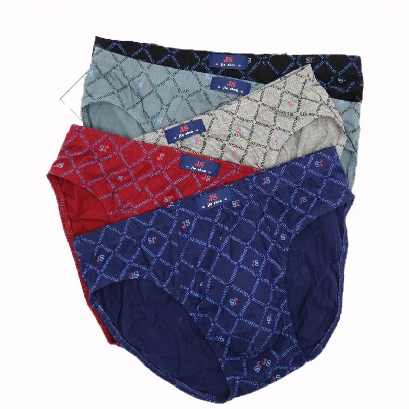 5Pcs/Lot Summer Men's Underwear 100% Cotton Mens Briefs Plus Size Men Underwear Panties 4XL/5XL/6XL Men's Breathable Panties — image 9