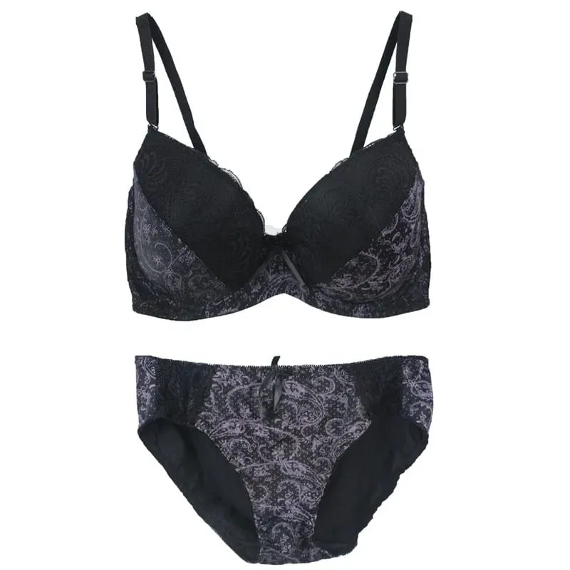 2025 New Brand Sexy High-Quality Push Up Padded Underwire Bow Bras Set Lace Flower Underwear For Womes Large Size Lingerie — image 8