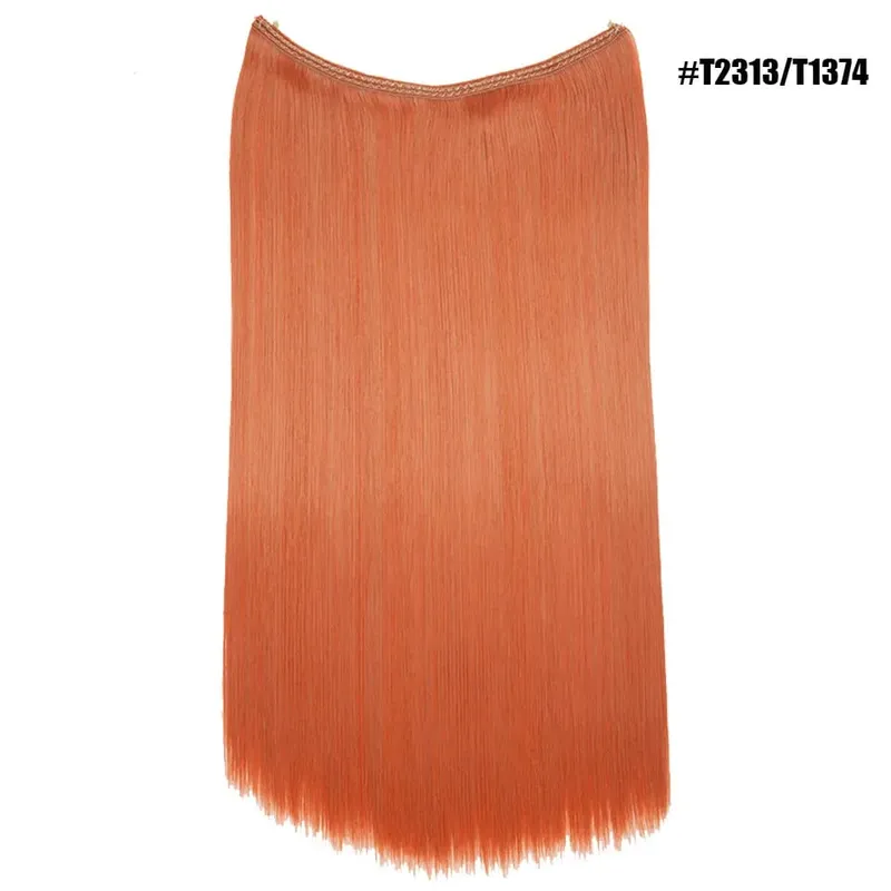 Synthetic Invisible Wire No Clips In Hair Extensions Secret Fish Line Hairpieces Hair Extensions For Women Daily — image 26