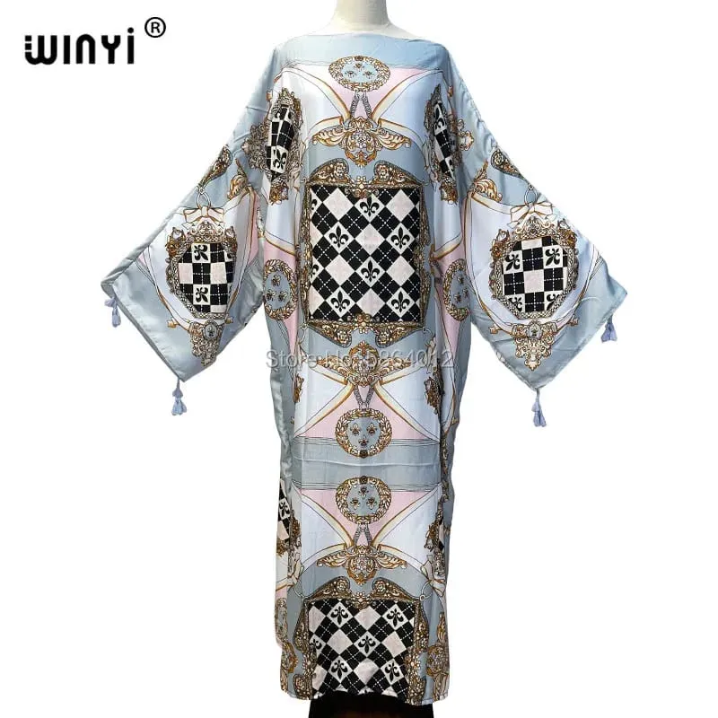 Cotton Robe Femme Hiver Платье Elegant Long Sleeve Мусульманские Комплекты Splicing Stripe Print Female Dresses Vestdios Abaya — image 55