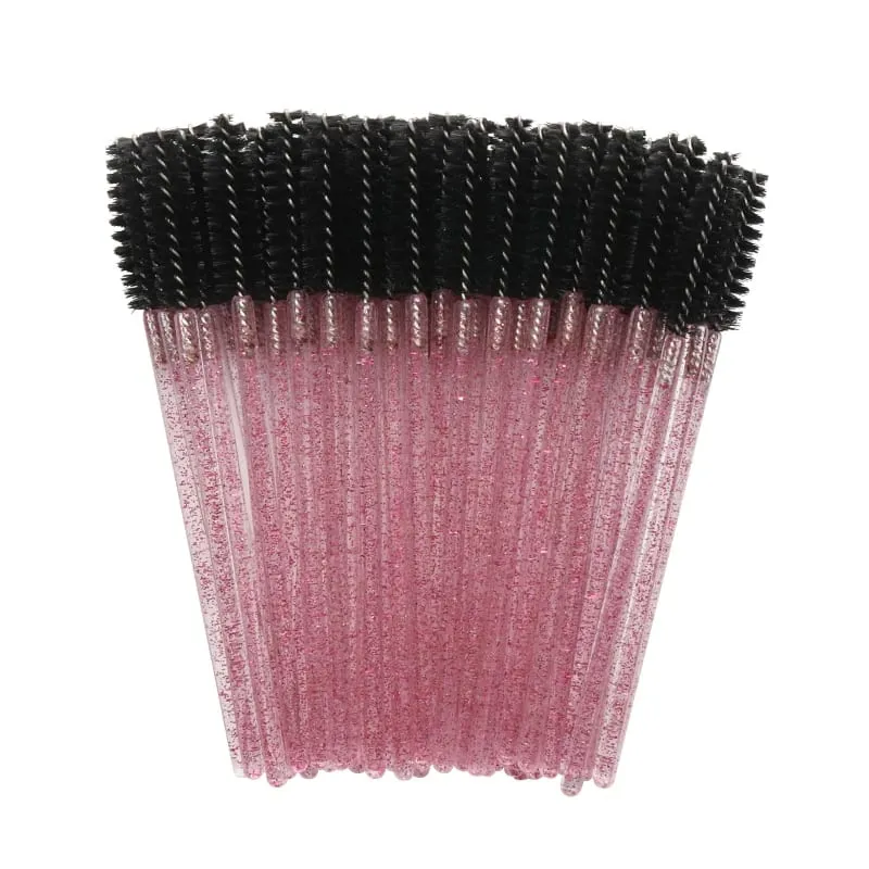 50pcs Shiny Disposable Eyelash Brush Applicator Wands Curler Mascara Eyebrow Makeup Tools Spoolers Comb Wands Spoolies Brushes — image 12