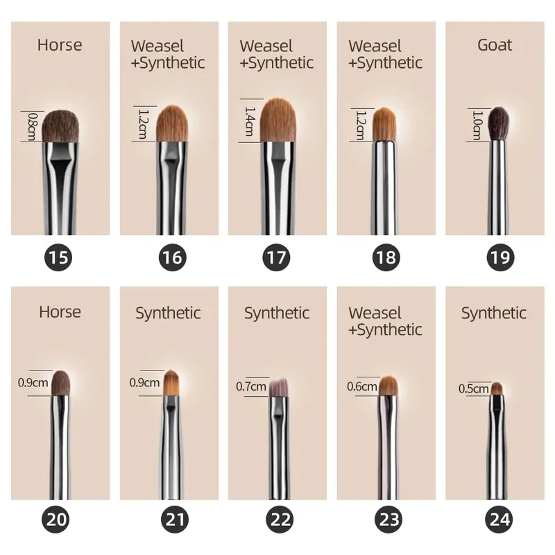 OVW Natural Goat Hair Eyeshadow Professional Makeup Brushes Crease Blending Shader kist dlya teney brovey brochas maquillaje 1pc