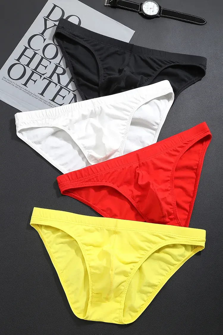 Roupa interior masculina cor sólida verão algodão cuecas masculinas shorts sexy briefs tamanho grande sem costura homem calcinha para homem