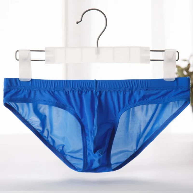 Men's Briefs Ice Silk Panties Ultra-thin Silky Breathable Underpants Man low waist briefs comfortable cool underwear male YJ003 — image 12