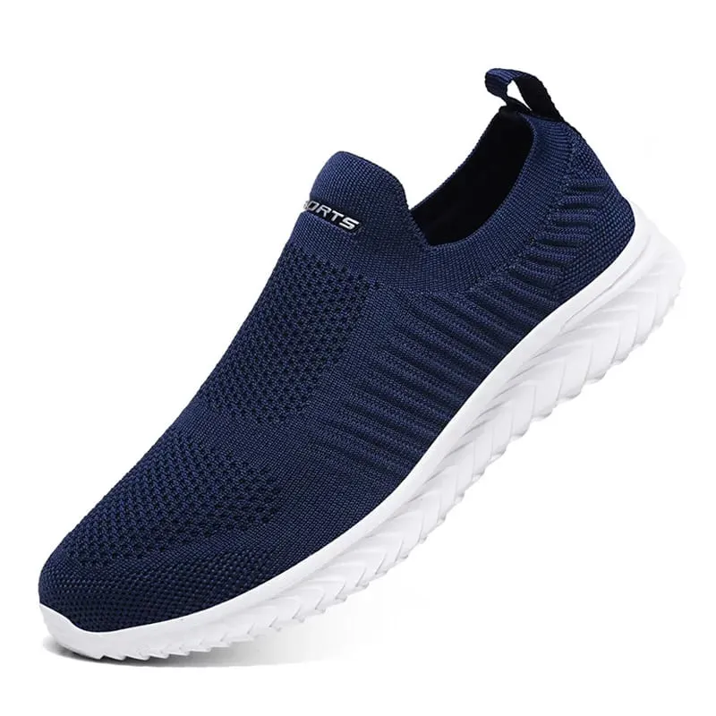 Men Vulcanize Shoes Mesh Men Shoes Lightweight Comfortable Men's Sneakers 2025 Autumn Fashion Slip On Flats Shoes Male Loafers — image 2