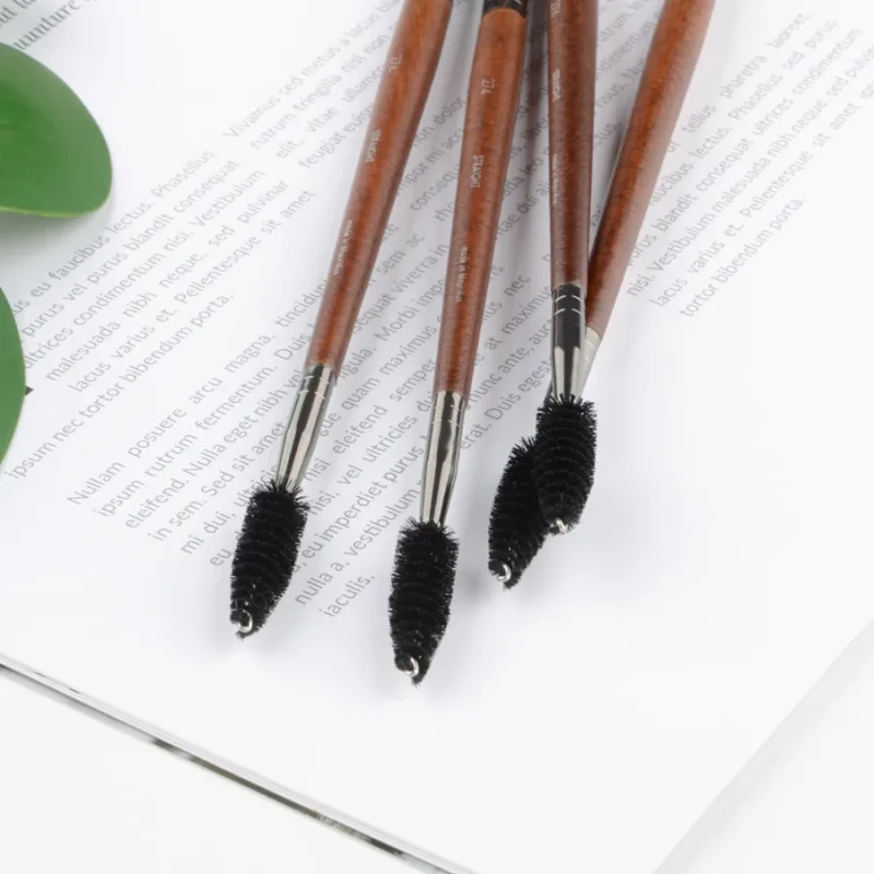 1 piece #274 Double ended Angled eyebrow Eyelashes Makeup brush Natural wood Professional Make up brushes cosmetic tools — image 5