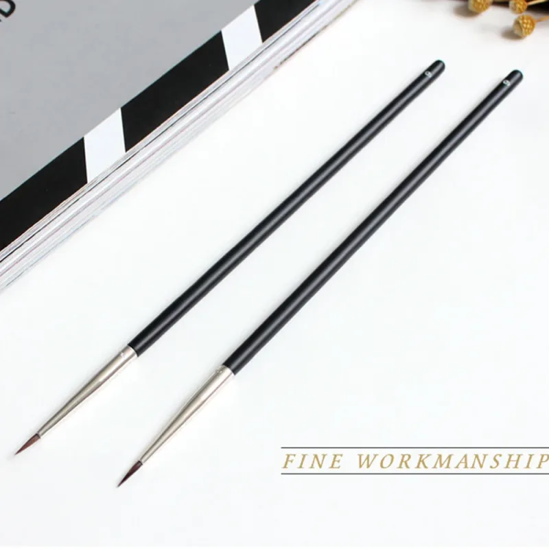 Beauty Makeup Brushes Fine Eyebrow Cream Brush Eyeliner Pen Black Eyeliner Brush Mink Hair — image 3