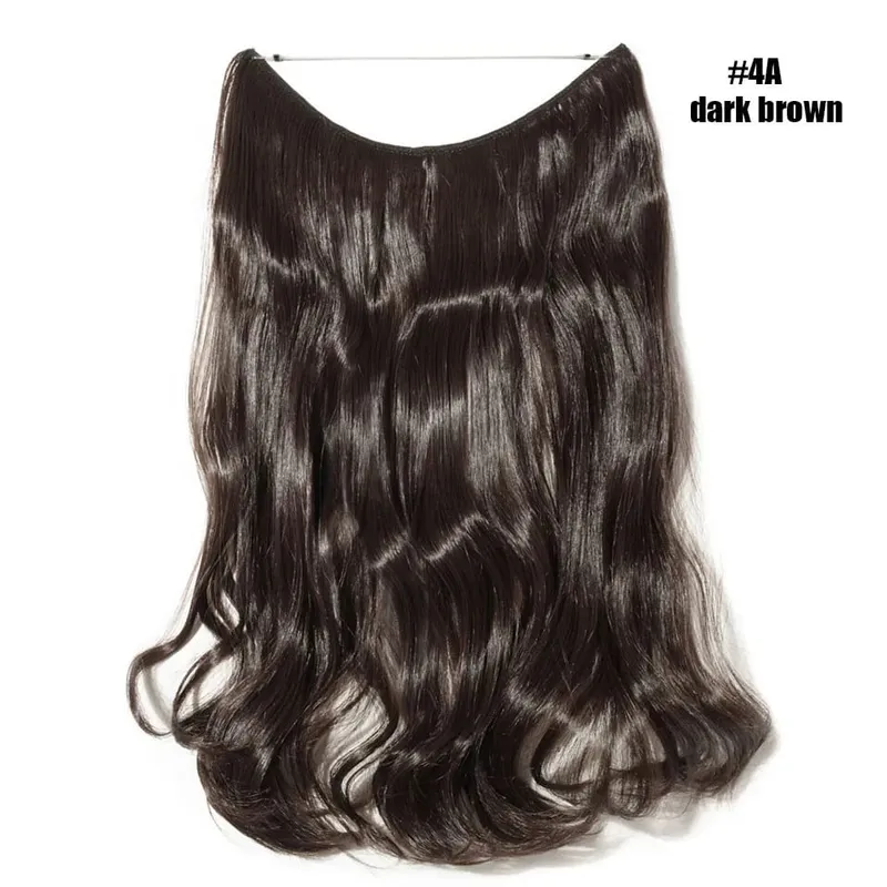 Synthetic Invisible Wire No Clips In Hair Extensions Secret Fish Line Hairpieces Hair Extensions For Women Daily — image 34
