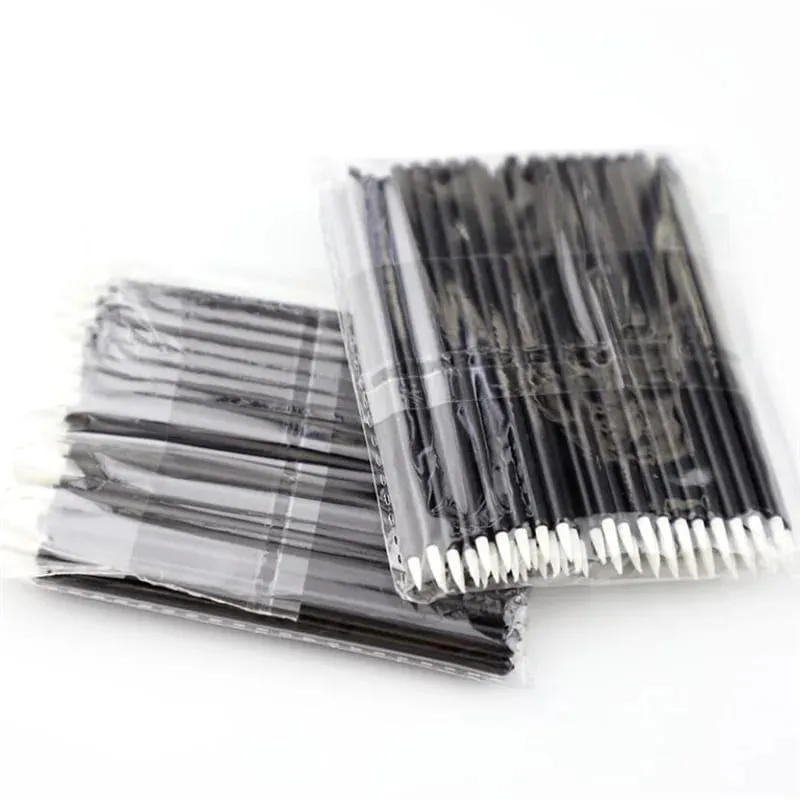 50pcs Reusable Gel Eyeliner Brushes for Eye Makeup & Nail Art Disposable Painting Pens Beauty Application Tools