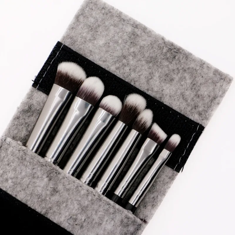Eyeshadow Makeup Brush Set 7pcs Blending Eyebrow Complete Eye Shadow Professional Make Up Brushes Kit With Bag — image 4