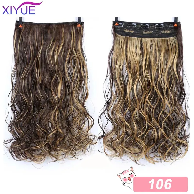 5 Clips Synthetic Hair Long Straight Clip In Hair Extensions False Hair Black Hair Pieces for Women — image 21