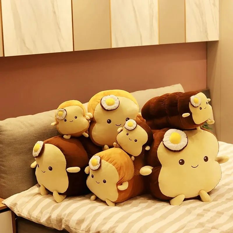 25CM Cute Creative Toast Stuffed Pillow Soft Kawaii Bread Plush Toy Simulation Food Doll Sleep Pillow Cushion Kids Gift — image 8