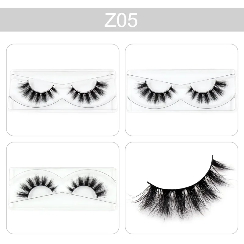 Makeup Lashes 3D Mink Eyelashes Wispy Volume False Lashes Dramatic Lash Natural Fuffy Lashes Full Finish Glamorous Eye — image 13
