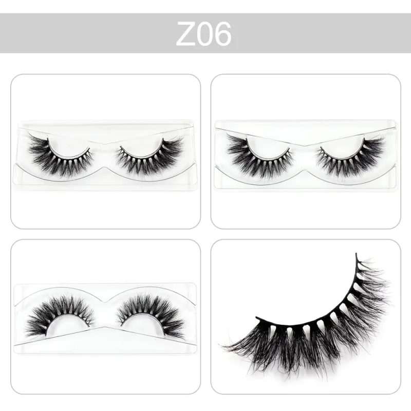 Makeup Lashes 3D Mink Eyelashes Wispy Volume False Lashes Dramatic Lash Natural Fuffy Lashes Full Finish Glamorous Eye — image 14