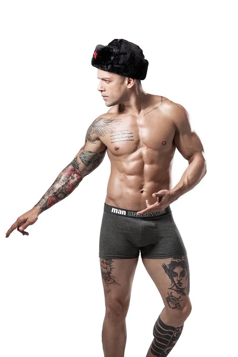 6pcs/lot Oversized Cotton Mens Underpants Soft Boxer Men Breathable Solid Underwear Flexible Boxershorts Vetement Homme — image 1