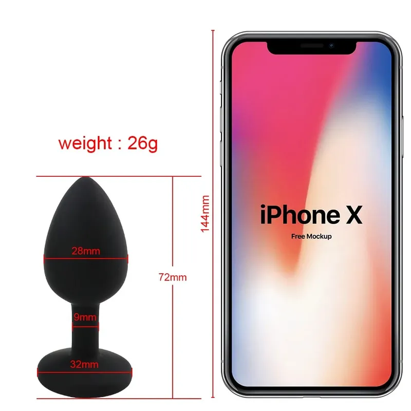 S/M/L 100%Silicone Butt Plug Anal Plugs Unisex Sex Stopper 3 Different Size Adult Toys for Men/Women Anal Trainer For Couples SM — image 10
