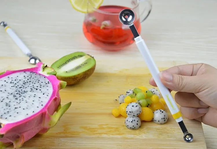 Mini Apple Ball Digger Melon Spoon Ice Cream Dig Scoop Stainless Steel Double-end Cooking Tool Kitchen DIY Accessories Gadgets — image 7