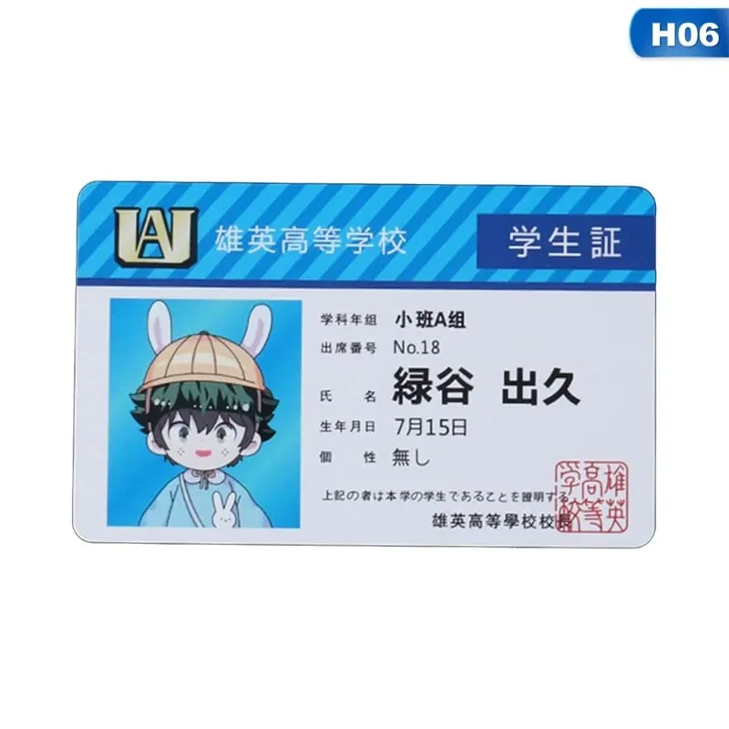 1PCS Anime Peripheral My Hero Academia PVC Student ID Card School Food Card — image 3