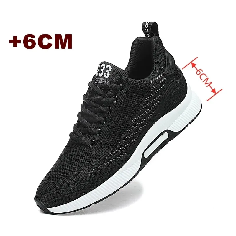 Kasut Lif Saiz Besar Lelaki Sneakers Kasut Mentinggikan Ketinggian Menambah Sol Kasut 6CM Lelaki Kehidupan Seharian Kasut Meningkatkan Ketinggian — image 8