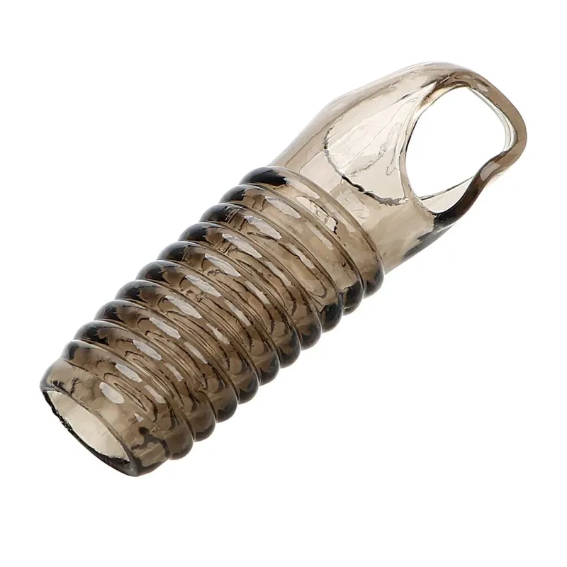 Transparent/Black Penis Extender Sleeve Reusable Condoms Penis Rings Enlargement Enhancer Delay Ejaculation Sex Toys for Men — image 7