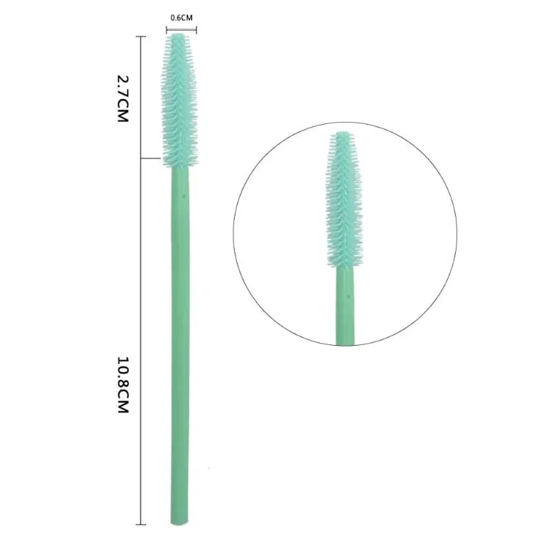 50 Pcs Silicone Eyelashes Brushes Disposable Mascara Wands Applicator Eye Lash Brush Eyelash Extension Makeup Tools