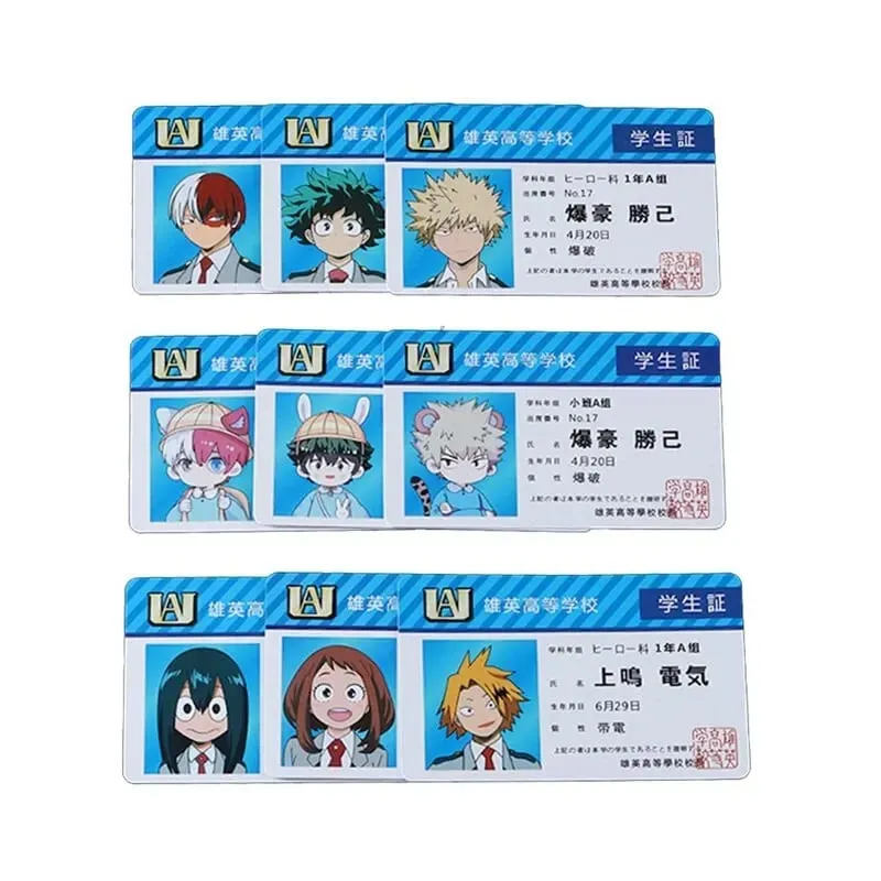 1PCS Anime Peripheral My Hero Academia PVC Student ID Card School Food Card — image 2
