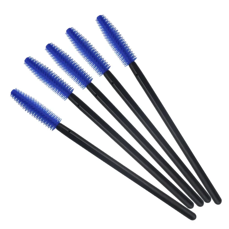 HOT 50 pcs Disposable Silicone Eyelashes Brushes Mascara Stick Applicator Eye Lash Makeup Brush Eyelash Extension Makeup Tools