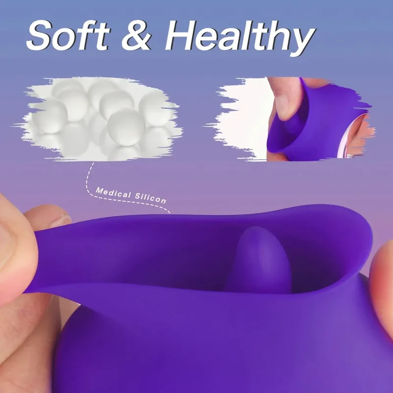 Klitoris Lidah Menjilati Vibrator 9 Kecepatan Puting Klitoris Mainan Seks untuk Wanita Sepong G Spot Orgasme Stimulator Mainan Masturbasi Wanita — image 4
