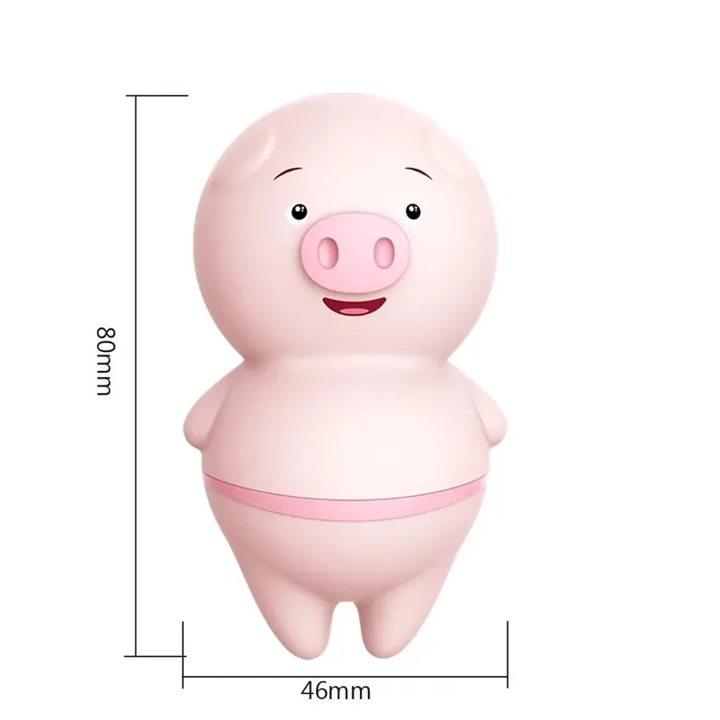 หมูสีชมพูลิ้นเลียเครื่องสั่น Anal Clitoris หัวนมนวด G-Spot ผลิตภัณฑ์สำหรับผู้ใหญ่เพศเร้าอารมณ์เครื่อง 6/2 โหมดของเล่นเพศหญิง