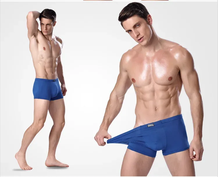 5Pcs Top Quality Men Underwear Boxer Shorts Men's Sexy Solid Underpants Boxershorts Boxer For Mens Male Panties Cotton plus Size — image 7