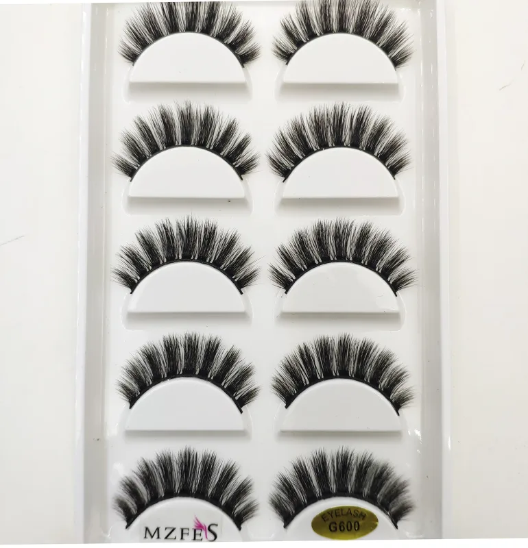 5 Pairs 3D Mink False Eyelashes Soft Lashes Cat Eye Eyelash Makeup Faux Cils Cilios Maquiagem H13 MINI CAT E01 — image 14