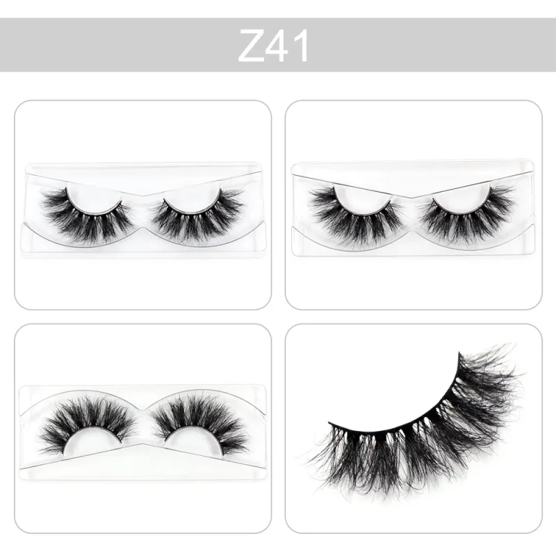 Makeup Lashes 3D Mink Eyelashes Wispy Volume False Lashes Dramatic Lash Natural Fuffy Lashes Full Finish Glamorous Eye — image 9