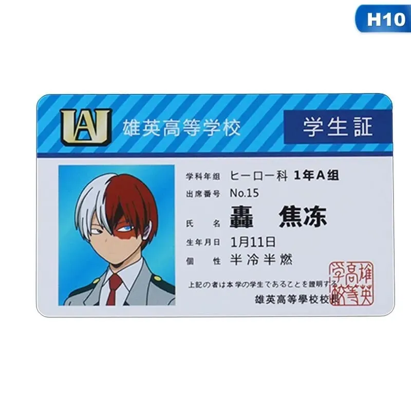 1PCS Anime Peripheral My Hero Academia PVC Student ID Card School Food Card — image 8