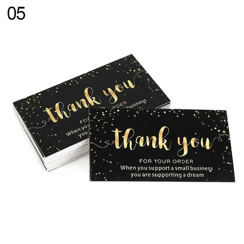 50PCS Thanks Greeting Cards Thank You Card For Supporting My Small Business Paper Seal Label Party Gift — image 11
