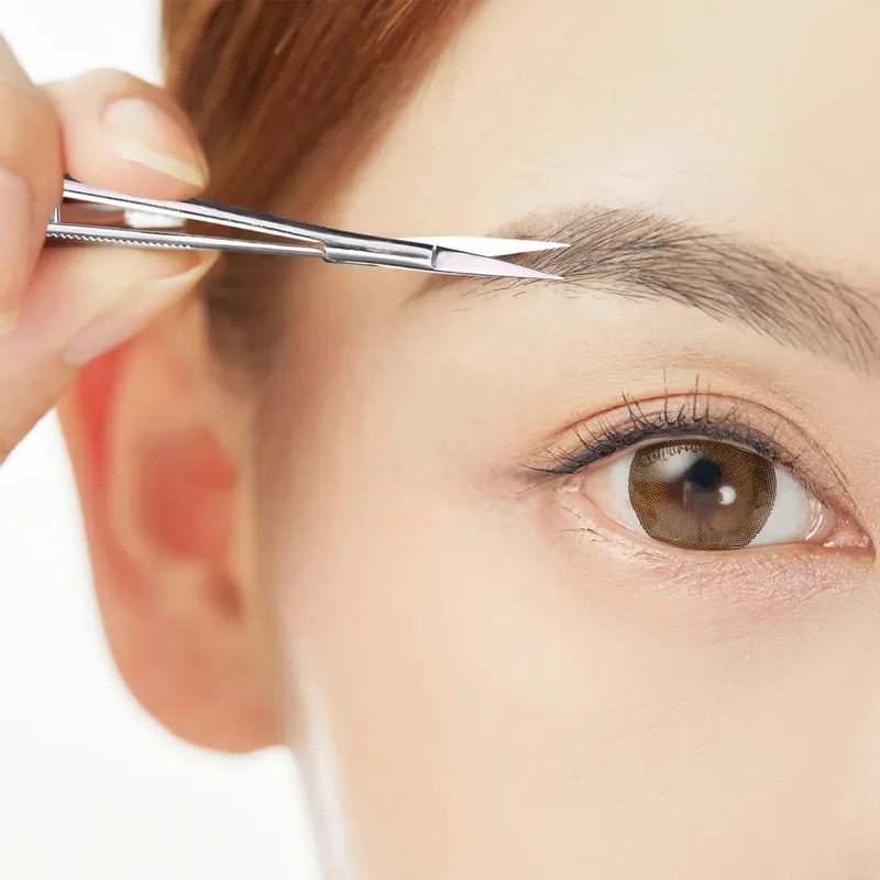 Stainless Steel Eyebrow Makeup Scissor Trimmer Special Bending Scissors Make Up Beauty Tool Straight Curved Cuticle Remove — image 3