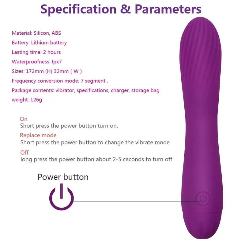 Vibrator Vibrating for Vagina Stimulation Silicone Rechargeable G Spot Dildo Vibrator Massage 7 Vibration Patterns Sex Toy Women — image 5