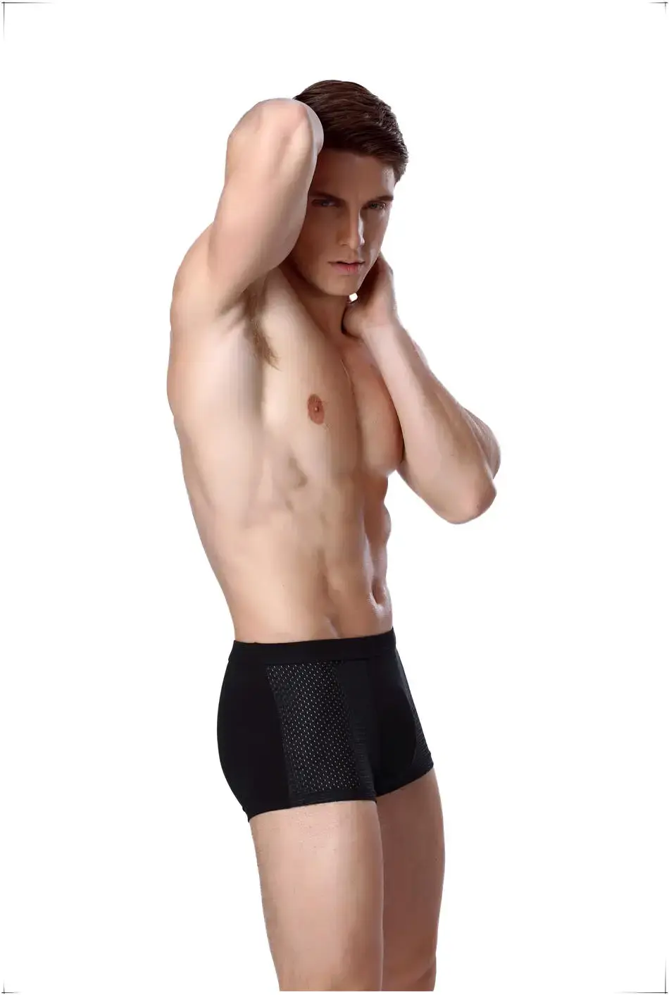 8 ピース/ロット下着ボクサーパンツ男性パンツメンズメッシュ夏男のセクシーなホットポーチパンティー大サイズ 5xl 6xl 7xl 8xl トランクス