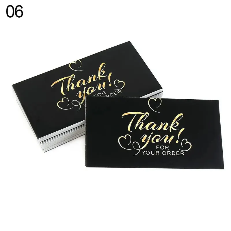 50PCS Thanks Greeting Cards Thank You Card For Supporting My Small Business Paper Seal Label Party Gift — image 12