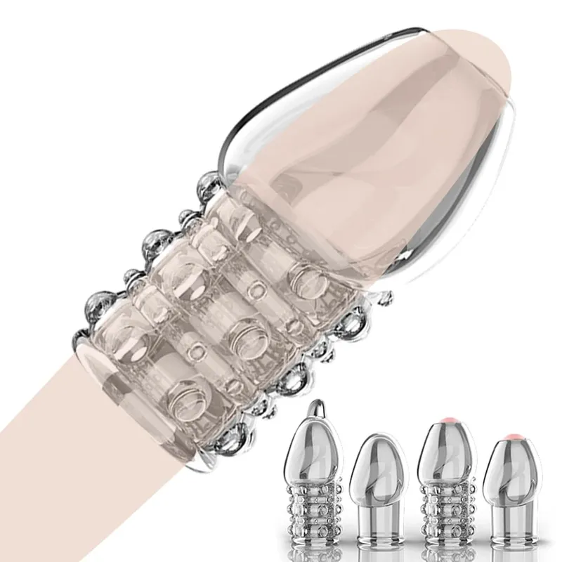 Male Glans Penis Cover Sleeve Extension Foreskin Cock Ring Dick Delay Ejaculation Reusable Condoms Erotic Sex Toys For Men — image 2