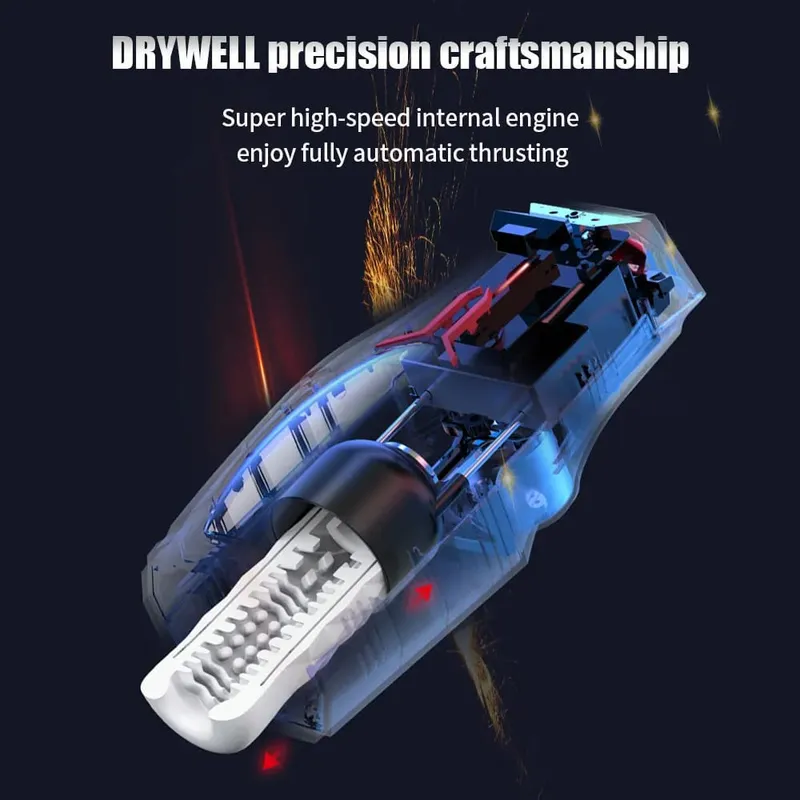 DRY WELL Automatic Thrusting Male Masturbator Pusher Speed Control Realistic Vagina HIFI Bluetooth Speaker Sex Toys for Men — image 5