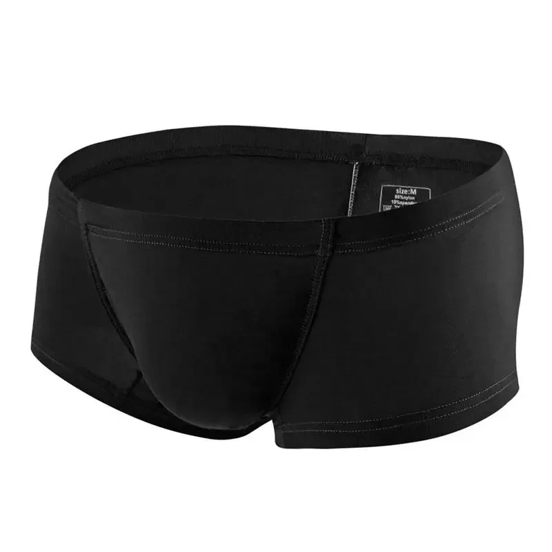 Sexy Men Underwear Boxers Solid Thin Ice Silk Panties Man Breathable Low Waist U Convex Pouch Underpants Male Cueca Calzoncillo — image 30