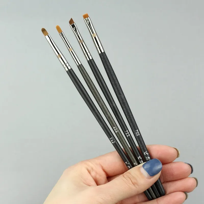 1pc Precision Eyeliner Beveled Concealer Makeup brushes tapered Eyelid Make up brush Flat liner liquid eyebrow 406 712 722 — image 1